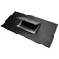 Large Black with Red Detail Leather Desk Mat