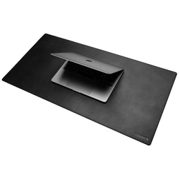 Large Black Leather Desk Mat