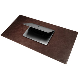 Large Dark Brown Leather Desk Mat