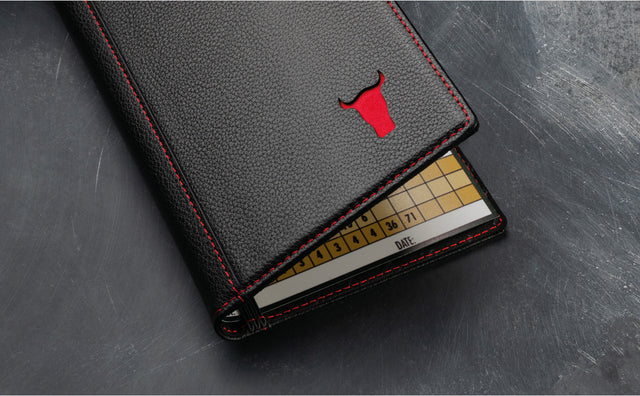 Black with Red Detail Golf Scorecard Holder (PRO Edition)