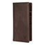 Dark Brown Long Bifold Leather Wallet
