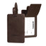 Dark Brown Leather Luggage Tag