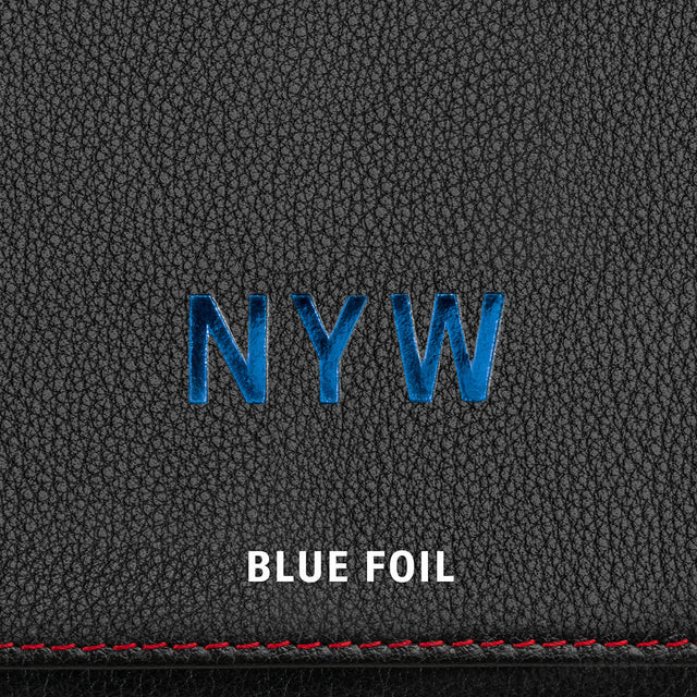 Blue Metallic Foil Monogram