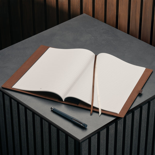 Notebook in the Dark Brown Leather A4 Notebook Cover