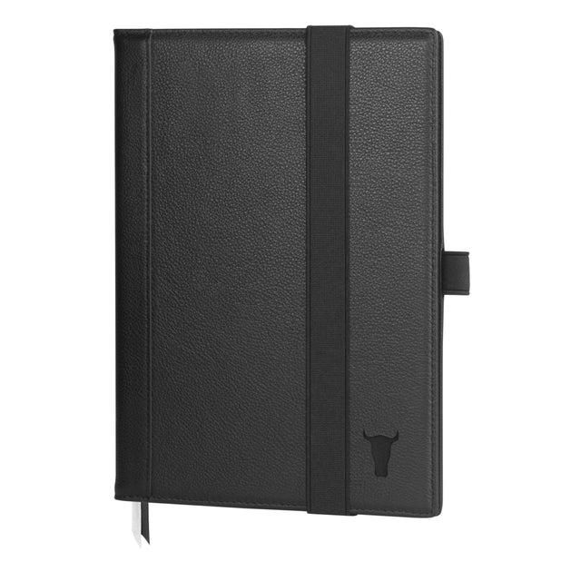 Black Leather A4/A5 Notebook Cover