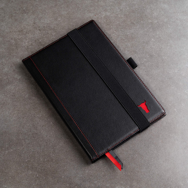 A5 Notebook Cover, Mens Leather Wallet & Keyring Bundle