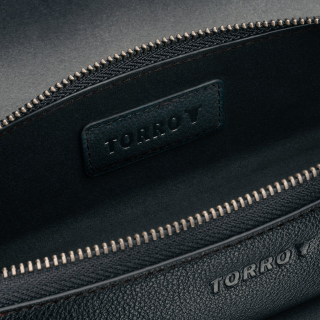 Inside the Black Leather Pencil Case