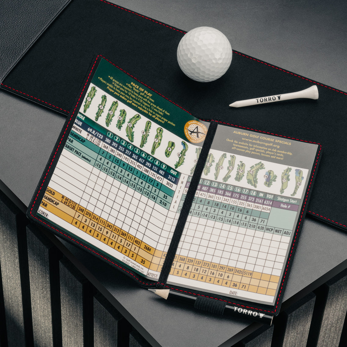 Leather Golf Scorecard & Yardage Book Wallet (PRO Edition) - TORRO