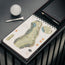 Yardage book in the PRO Edition of the Black with Red Detail Leather Golf Scorecard & Yardage Book Holder