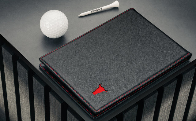 Leather Golf Scorecard Holder and Yardage Book Cover (PRO Edition) Feature Focus