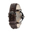 Dark Brown Leather Watch Strap with TORRO branded stainless steel buckle