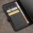 Card slots inside the Black with Red Detail Leather Case for Galaxy S23 FE