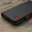 Black with Red Detail Leather Wallet Case for Samsung Galaxy S24