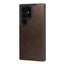 Dark Brown Leather Bumper Case for Samsung Galaxy S24 Ultra