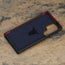 Microfibre lining in the Navy Blue Leather Bumper Case for Samsung Galaxy S24 Ultra