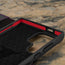 Inside of the Black with Purple Detail Leather Wallet Case for Samsung Galaxy S24 Ultra