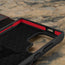 GEO-AS-3 technology in the Black with Red Detail Leather Wallet Case for Samsung Galaxy S24 Ultra