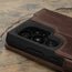 Camera cutout on the Dark Brown Leather Wallet Case for Samsung Galaxy S24 Ultra