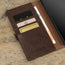 Card slots inside the Dark Brown Leather Wallet Case for Samsung Galaxy S24 Ultra