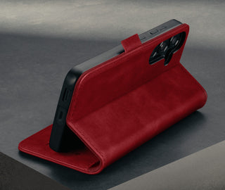 Crimson Leather Case for Galaxy S25