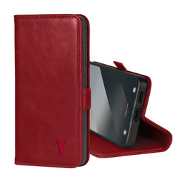 Crimson Leather Case for Galaxy S25