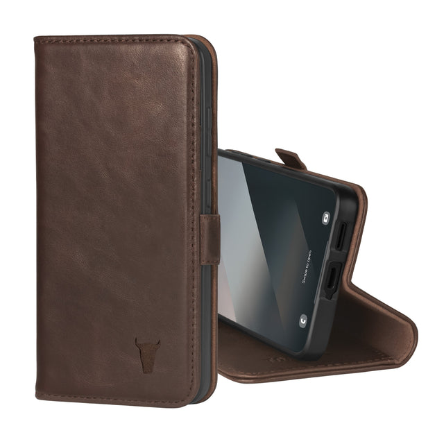 Dark Brown Leather Case for Galaxy S25