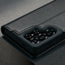 Camera cutout on the All Black Leather Case for Galaxy S25 Ultra