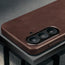Camera cutout on the Dark Brown Leather Bumper Case for Galaxy S26+