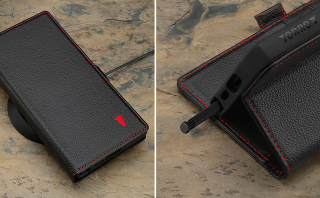 Galaxy S24 Ultra Leather Case (with Stand Function) Feature Focus