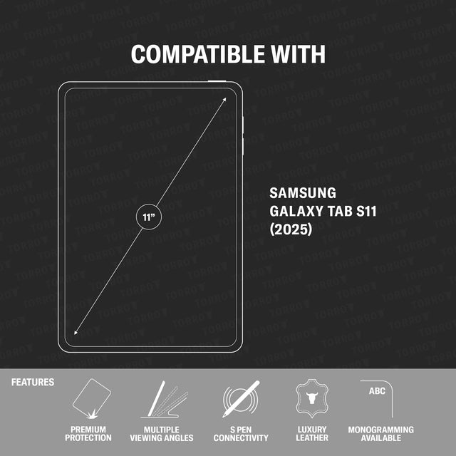 Compatibility and features of the Leather Case for Galaxy Tab S11