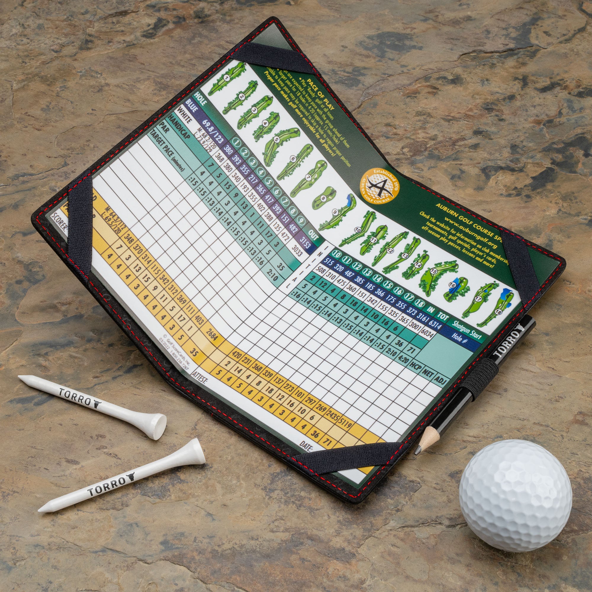 TORRO Premium Leather Golf Scorecard Holder