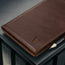 Front of the Dark Brown Leather Golf Scorecard Holder