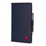 TORRO Navy Blue with Red Detail Leather Golf Scorecard Holder