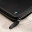 Black Leather with Turquoise Stitching Solo Travel Wallet