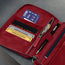 Crimson Leather Solo Travel Wallet