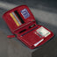 Crimson Leather Solo Travel Wallet