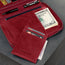 Crimson Leather Solo Travel Wallet