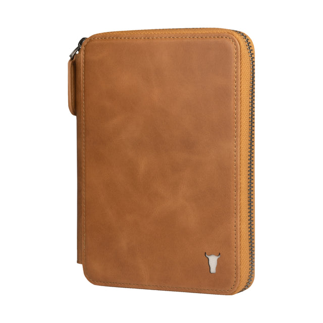 Tan Leather Solo Travel Wallet