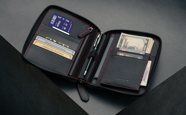Leather Travel Wallet / Organiser Feature Focus