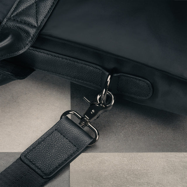 Black Trifold Canvas Suit Carrier / Garment Bag with detachable shoulder strap