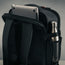 Laptop compartment and bottle pocket on the Black eith Red Detail Travel Backpack