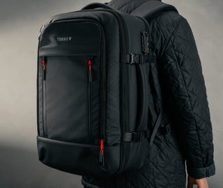 Black eith Red Detail Travel Backpack