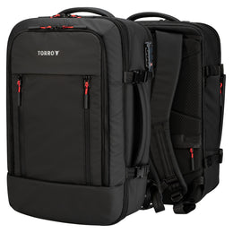 Black eith Red Detail Travel Backpack