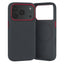 Black with Red Detail Woven Texture Bumper Case for iPhone 17 Pro
