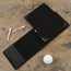 Microfibre lining of the Black with red detail  Golf Scorecard Holder and Yardage Book Cover