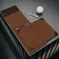 Microfibre lining in the Dark Brown Golf Scorecard Holder and Yardage Book Cover