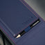 Magnetically attachable scorecard of the Navy Blue Leather Golf Scorecard & Yardage Book Holder