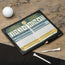 Detachable scorecard holder from the Black Golf Scorecard Holder and Yardage Book Cover