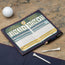 Detachable scorecard holder from the Navy Blue with Red Stitching Golf Scorecard Holder and Yardage Book Cover