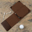 Microfibre lining in the Dark Brown Golf Scorecard Holder and Yardage Book Cover